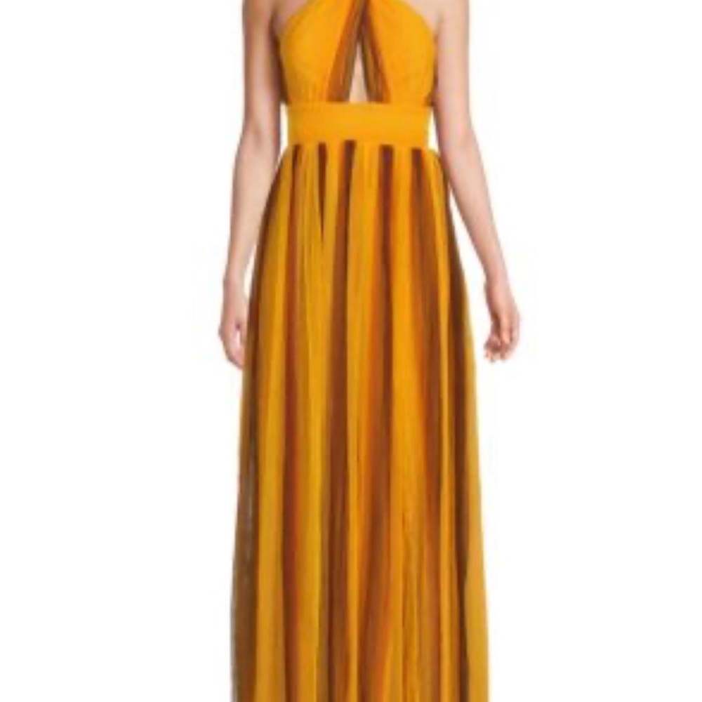 BCBG Vibrant Orange Backless Dress
